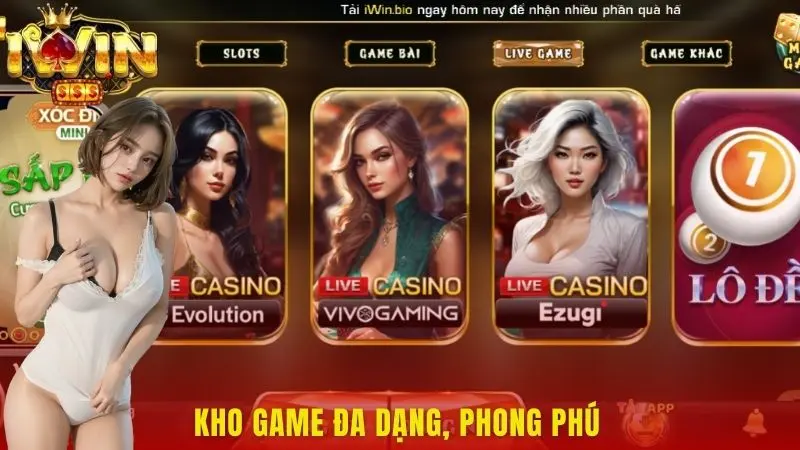 Kho game đa dạng, phong phú